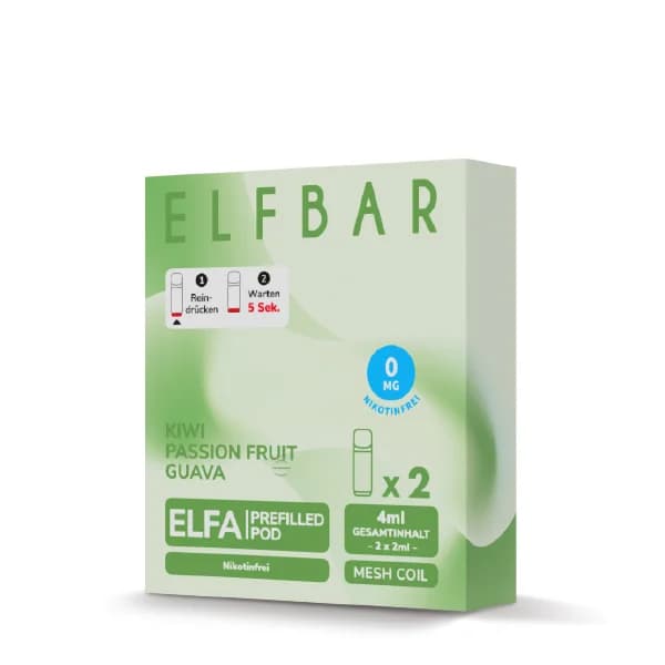 Elfa Pods ohne Nikotin Kiwi Passion Fruit Guava