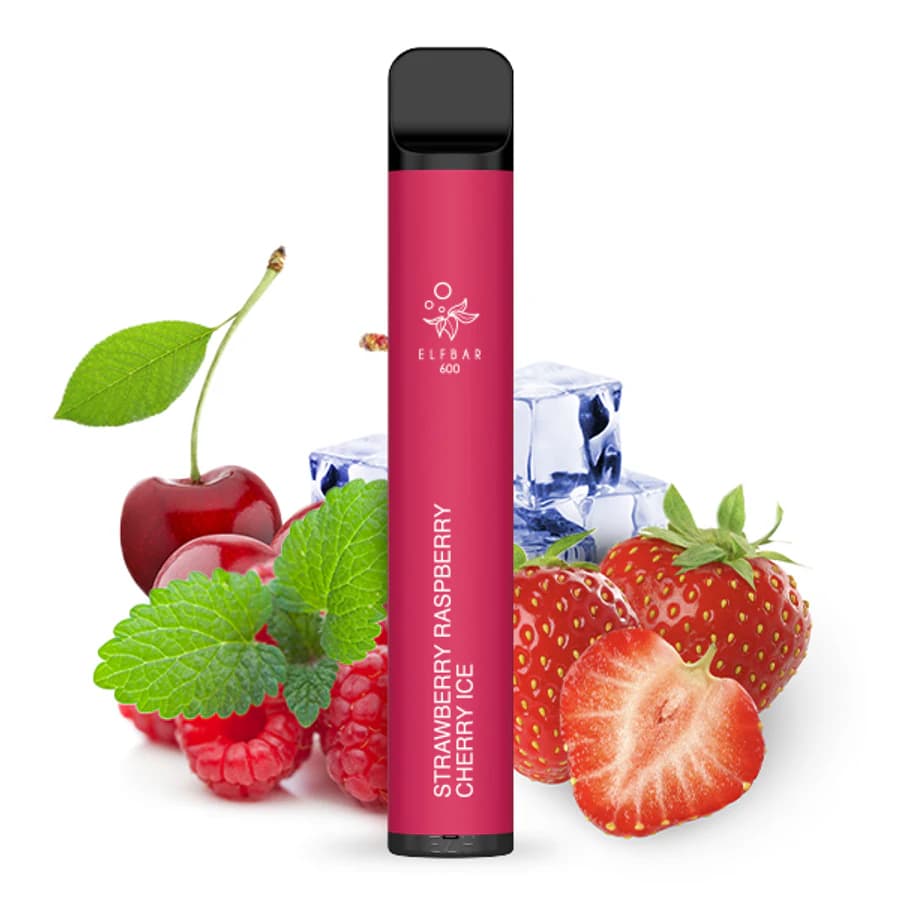 Elf Bar 600 mit Nikotin Strawberry Rapsberry Cherry Ice