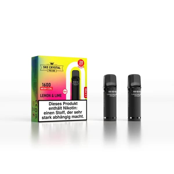 SKE Crystal Pro 800 Pods Lemon & Lime