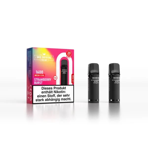 SKE Crystal Pro 800 Pods Strawberry Burst