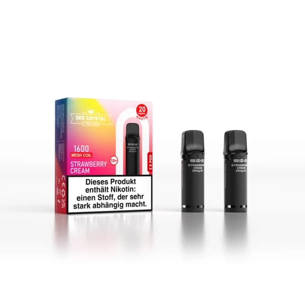SKE Crystal Pro 800 Pods Strawberry Cream