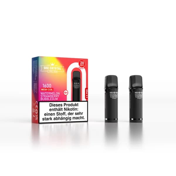 SKE Crystal Pro 800 Pods Watermelon Strawberry Bubblegum