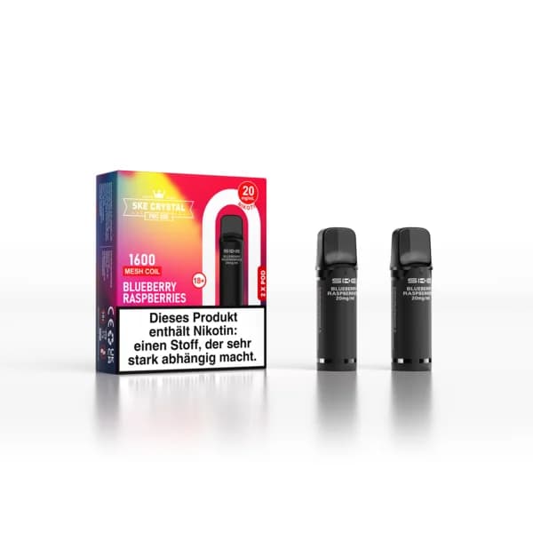 SKE Crystal Pro 800 Pods Blueberry Raspberry