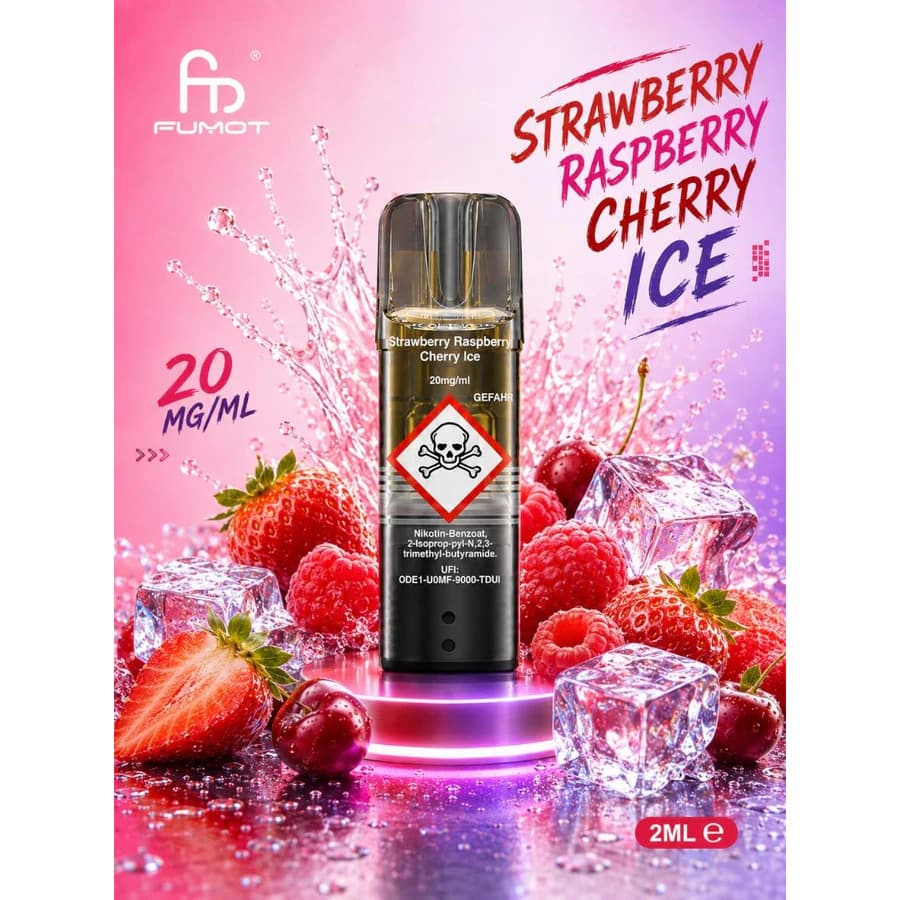 Randm Tornado Pods Strawberry Raspberry Cherry Ice