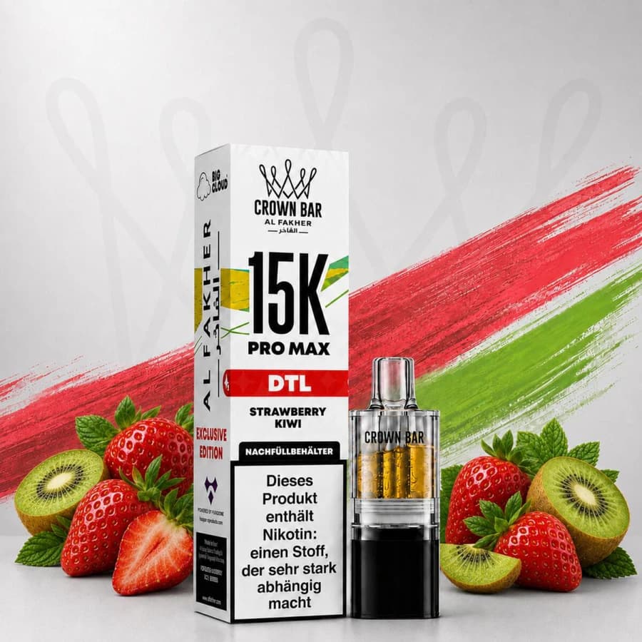 Al Fakher 15000 Pods Strawberry Kiwi