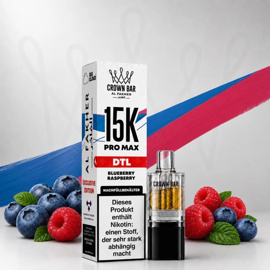 Al Fakher 15000 Pods Blueberry Raspberry