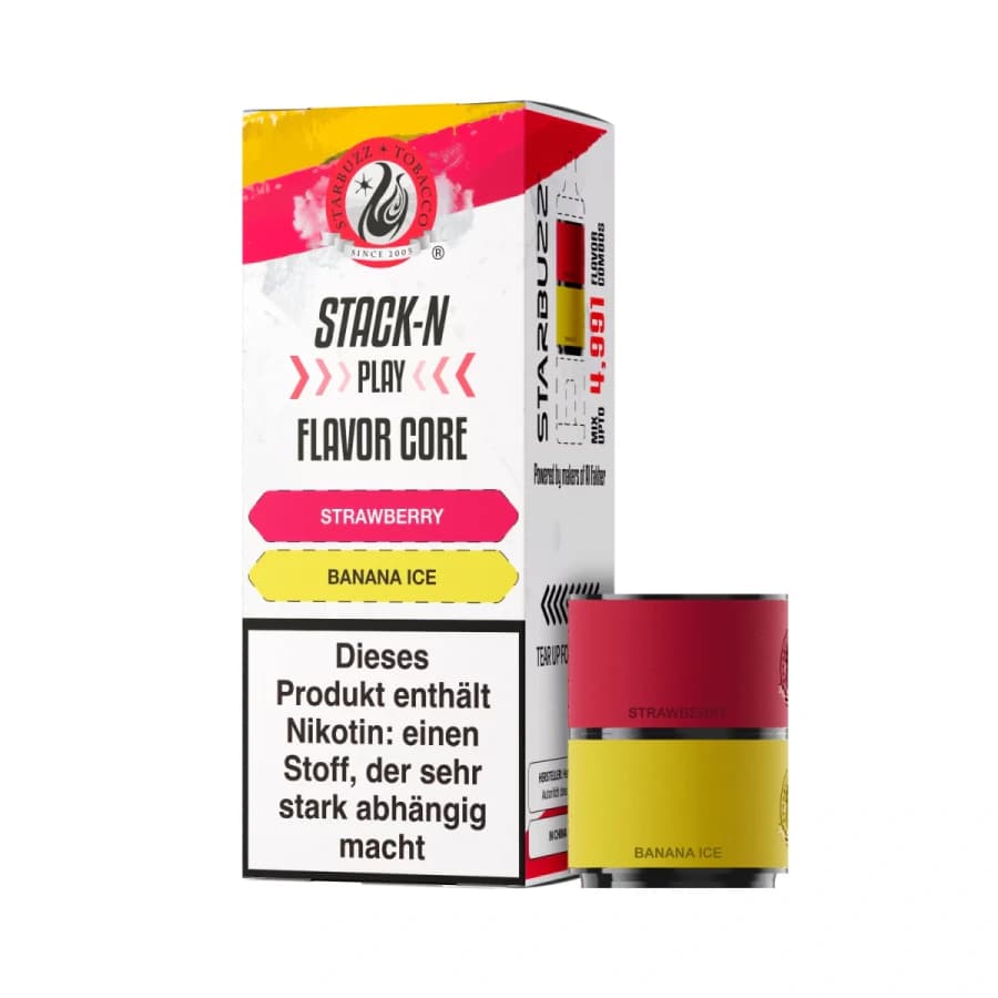 Starbuzz Stack-N Play Pods Strawberry + Banana Ice