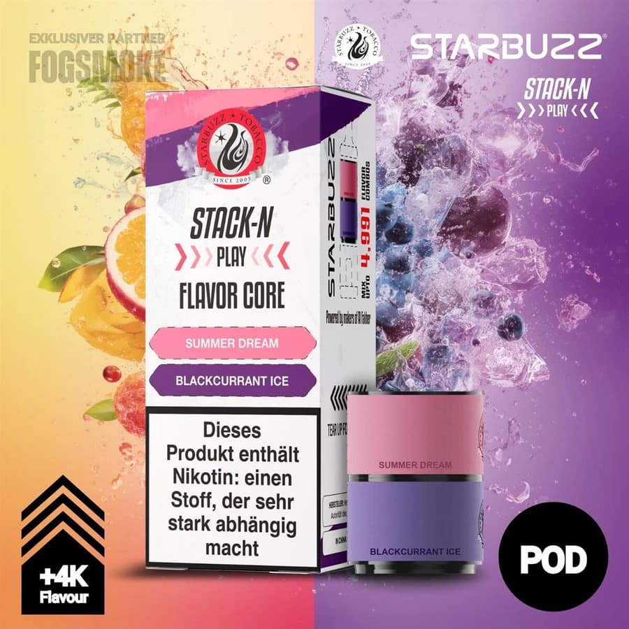 Starbuzz Stack-N Play Pods Summer Dream + Blackcurrant Ice