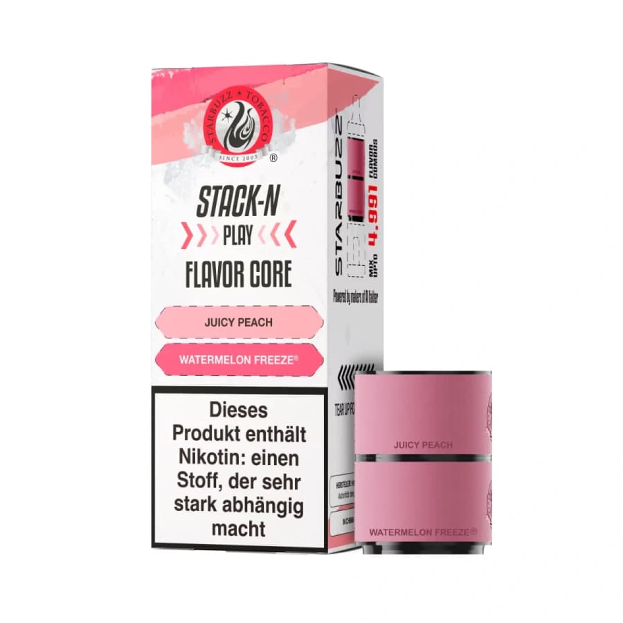 Starbuzz Stack-N Play Pods Juicy Peach + Watermelon Freeze