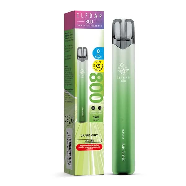 Elf Bar 800 Nikotinfrei Grape Mint