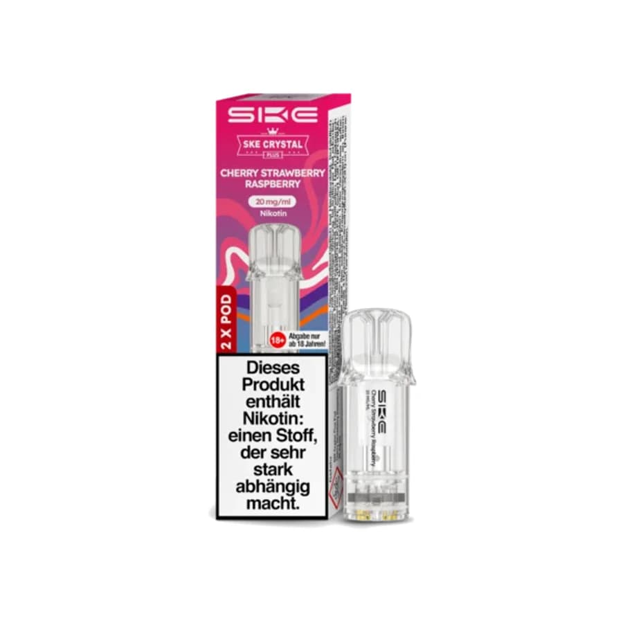 SKE Crystal Plus Pods Cherry Strawberry Raspberry