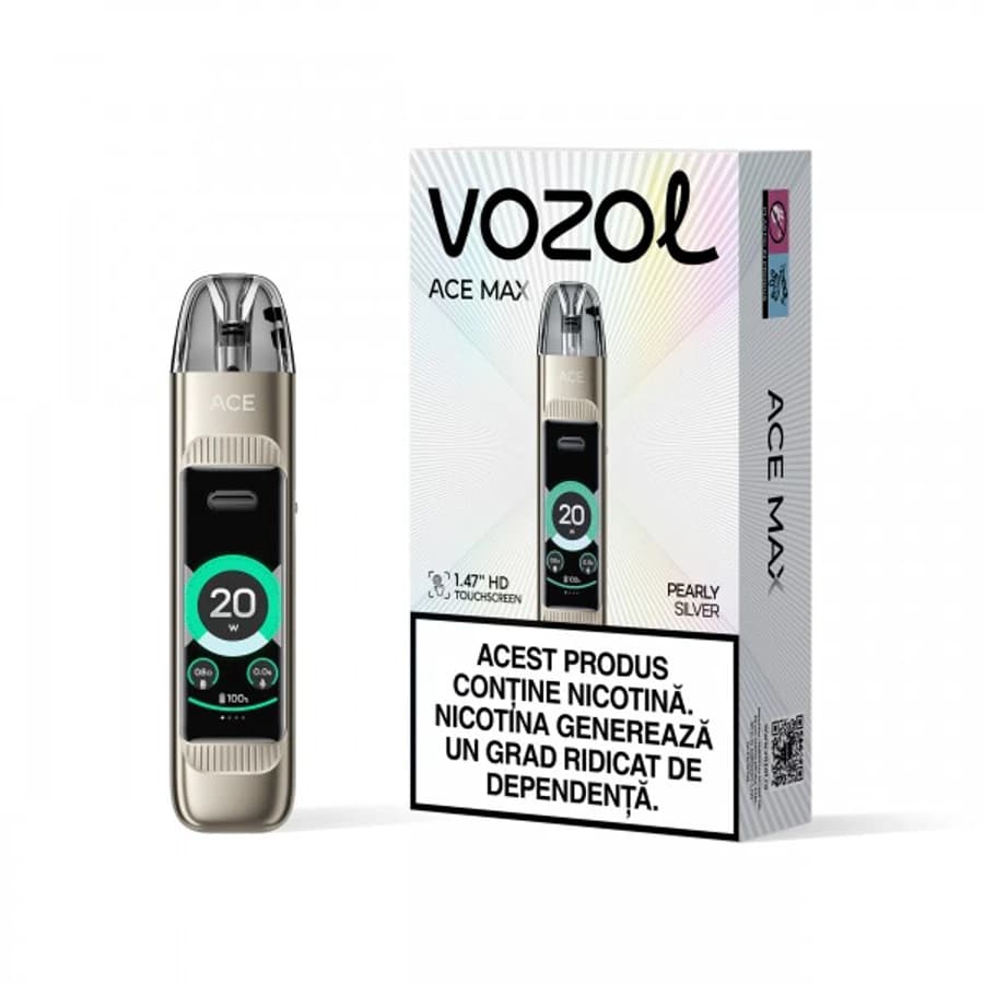 Vozol Ace Max Pod Kit Pearly Silver